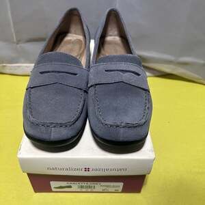 Naturalizer Carletta Grey Suede Penny Loafers